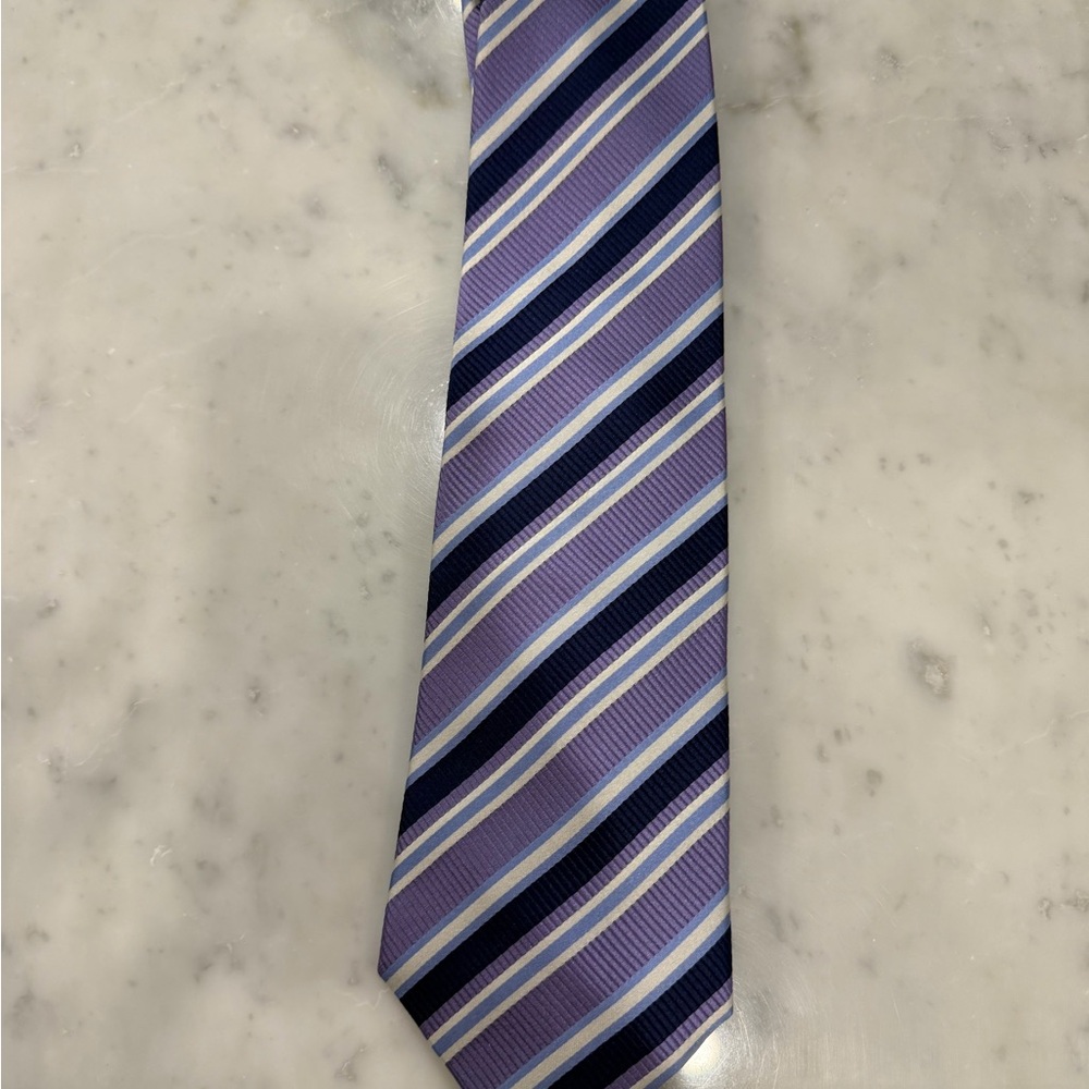 Striped Purple and Blue Men's Tie
